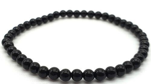 Bracelet Tourmaline Noire perles 4mm