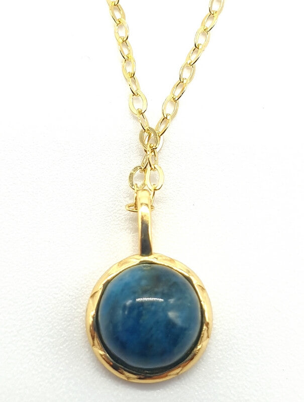 Collier Argent 925 Apatite Ronde