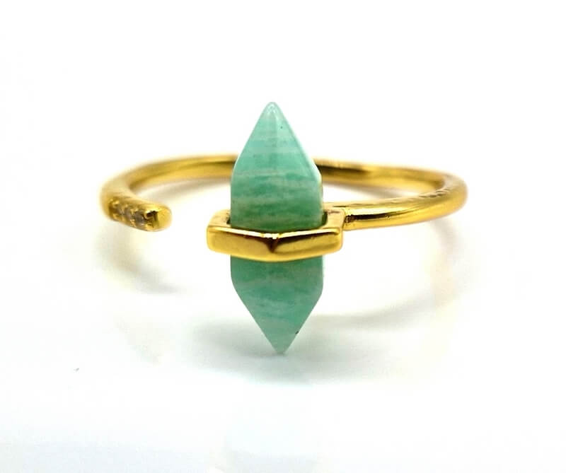 Bague Argent 925 Amazonite Pointe