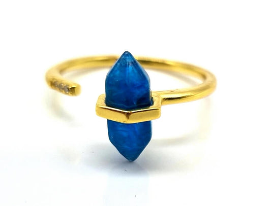 Bague Argent 925 Apatite Pointe