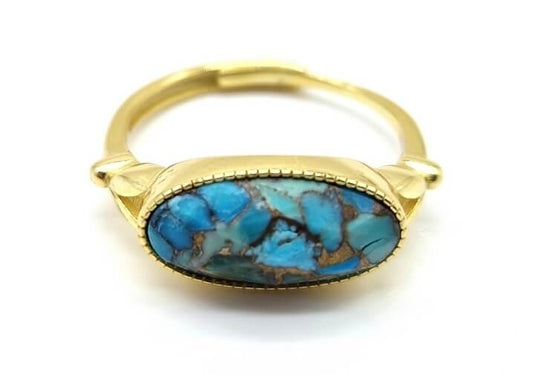 Bague Argent 925 Turquoise Ovale