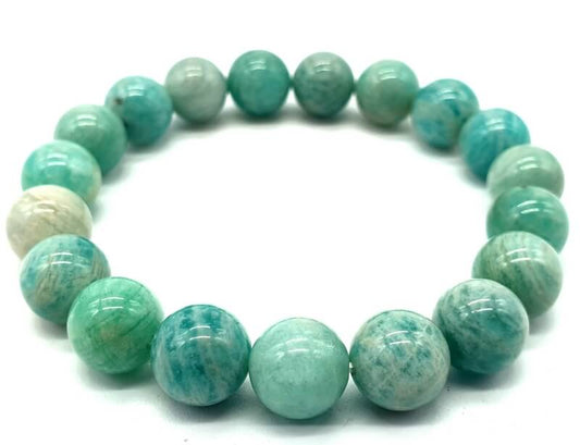 Bracelet Amazonite 'AA' perles 10mm