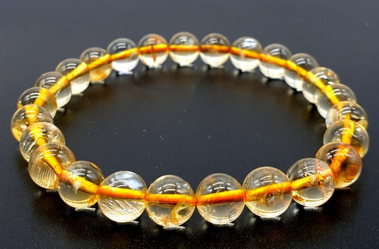 Bracelet Citrine Naturelle perles 8mm