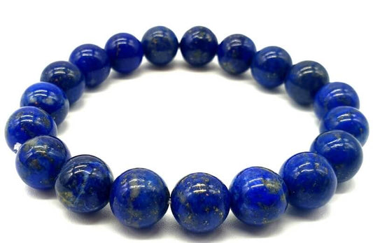 Bracelet Lapis Lazuli 'AA' perles 10mm