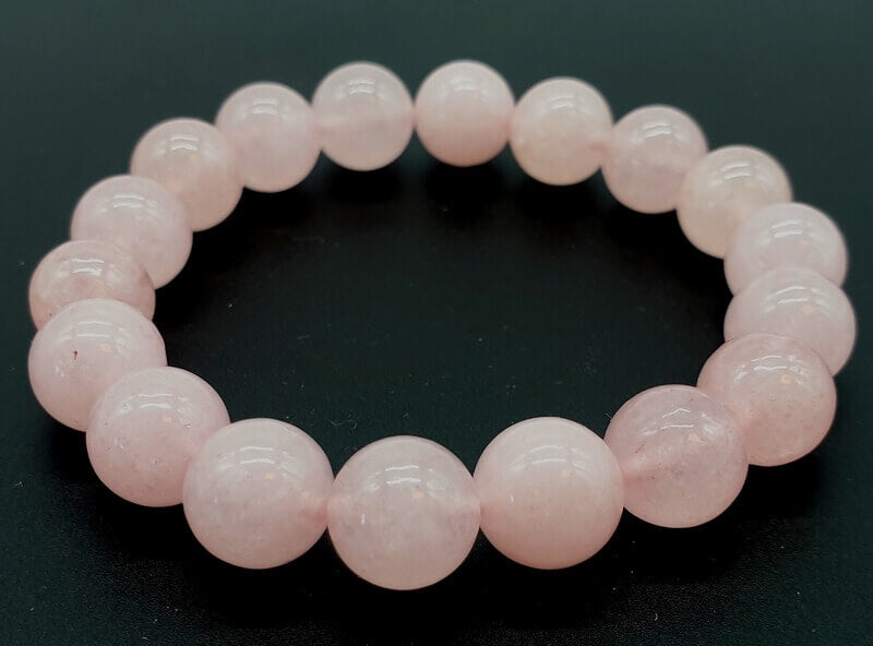 Bracelet Quartz Rose Perles 10mm