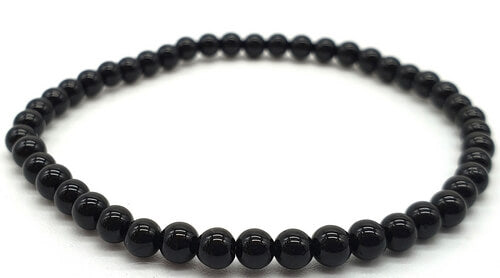 Bracelet Tourmaline Noire perles 4mm