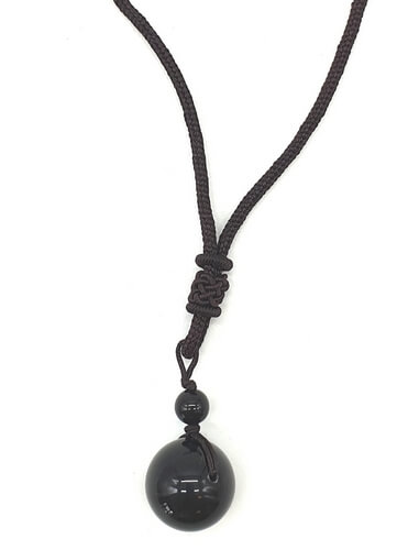 Collier Obsidienne Arc-en-Ciel extra 16mm