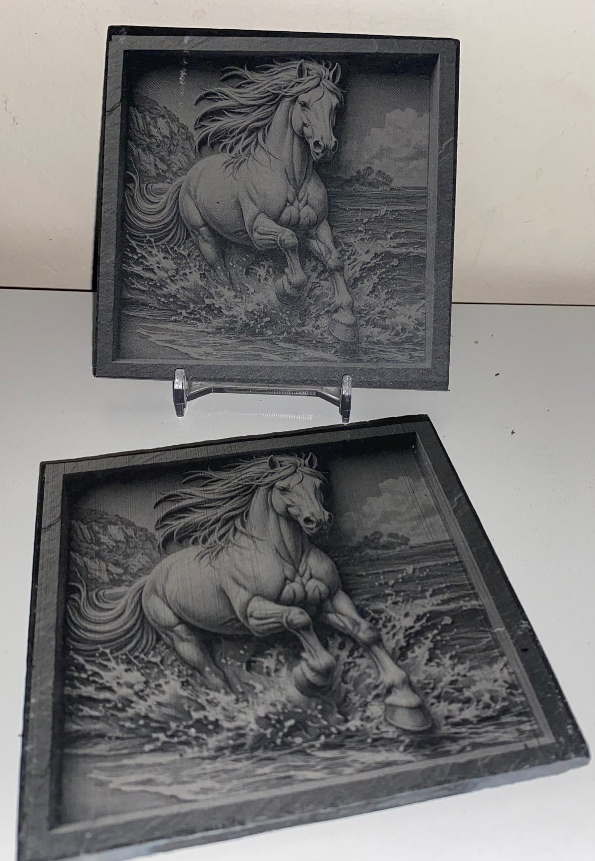 Sous verre cheval