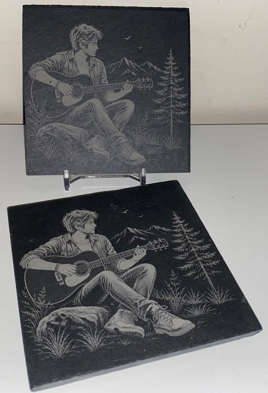 Sous verre guitare