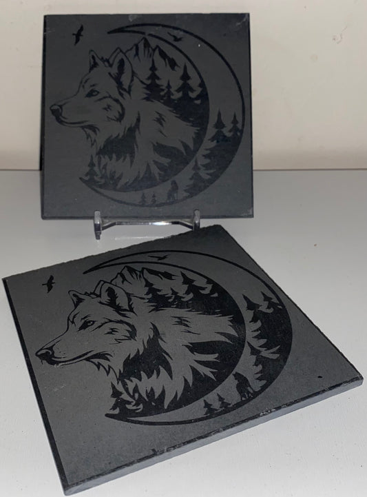Sous verre loup
