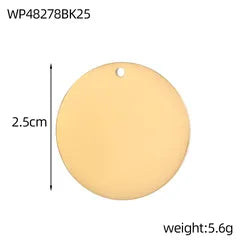 MEDAILLE RONDE 25x25 mm OR