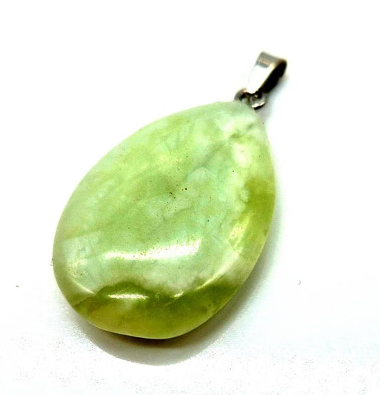 Pendentif Larme Jade Verte 3cm