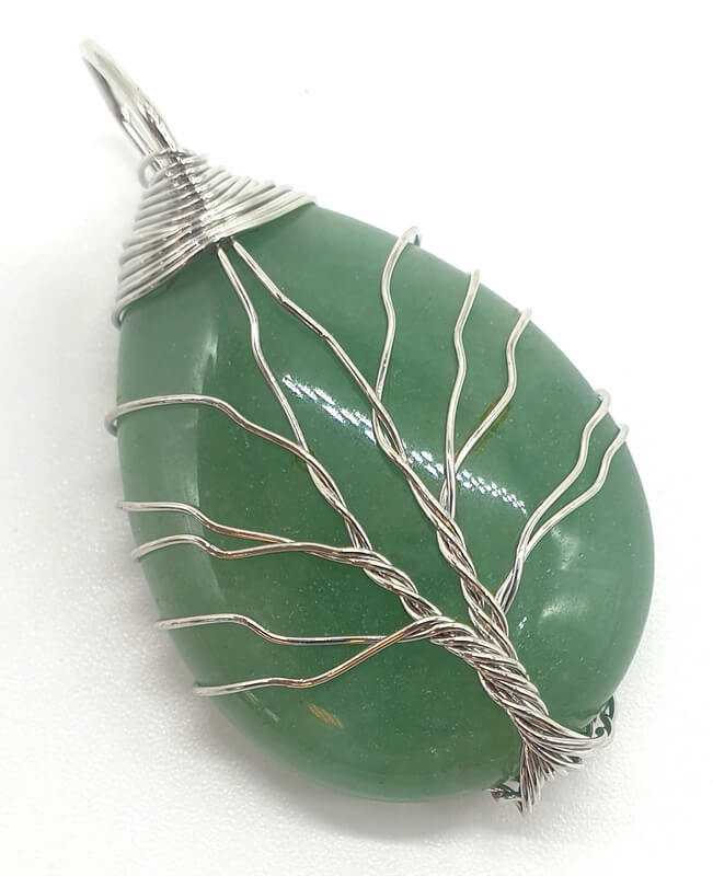 Pendentif Arbre de Vie - Aventurine Verte 4cm